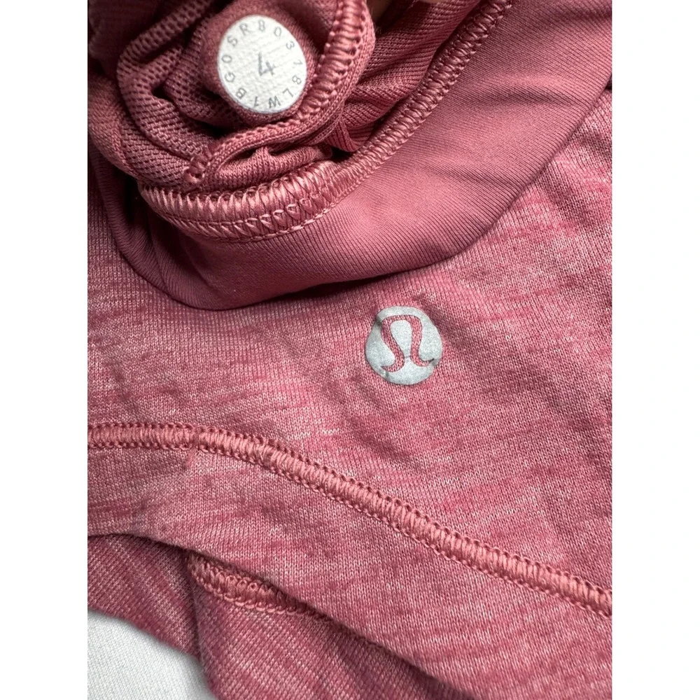 Lululemon Free To Be Serene Tank Top Heathered Pink Strappy Back Size 4